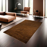 Modern Mocha Natural Gabbeh Rug 242 × 157 cm