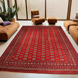 Red Mori Bukhara Rug 372 × 276 cm