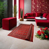 Red Mori Bukhara Rug 372 × 276 cm
