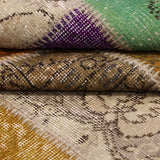 Mult-Coloured Hand-Knotted Modern Patchwork Collage Rug 353 × 253 cm