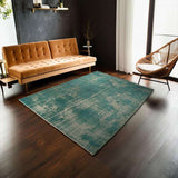 Modern Turquoise Vintage Rug 303 × 210 cm