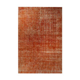 Burnt Orange Hand-Knotted Modern Vintage Rug 336 × 226 cm