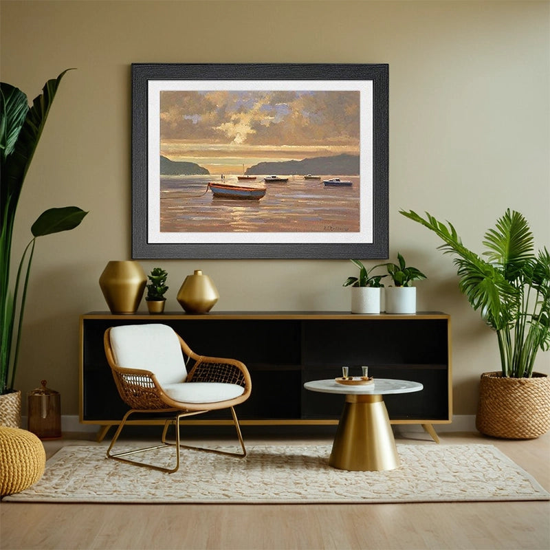 Roelof Rossow Coastal Landscape Painting 91 × 66 cm