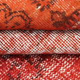 Red Hand-Knotted Modern Patchwork Collage Rug 235 × 190 cm