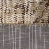 Neutral Hand-Knotted Modern Patchwork Collage Rug 297 × 200 cm
