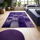 Purple Modern Anatolian Collage Rug 277 × 195 cm