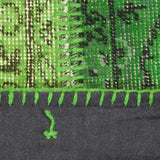 Green Hand-Knotted Modern Patchwork Collage Rug 351 × 251 cm