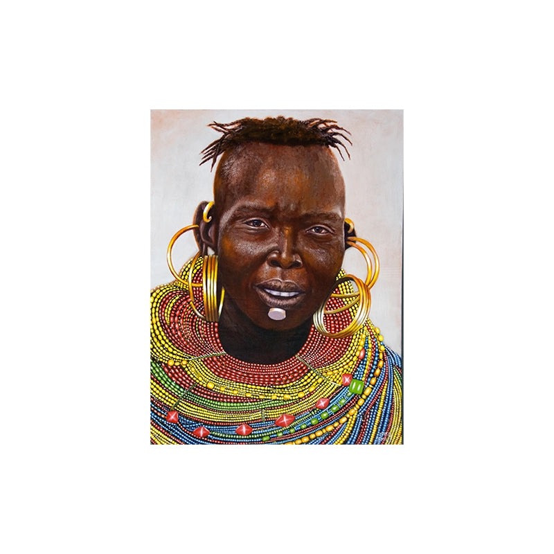 Iven Amali African Portrait Oil Painting 80 × 61 cm