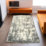 Modern Grey Plush Faux Fur Rugs
