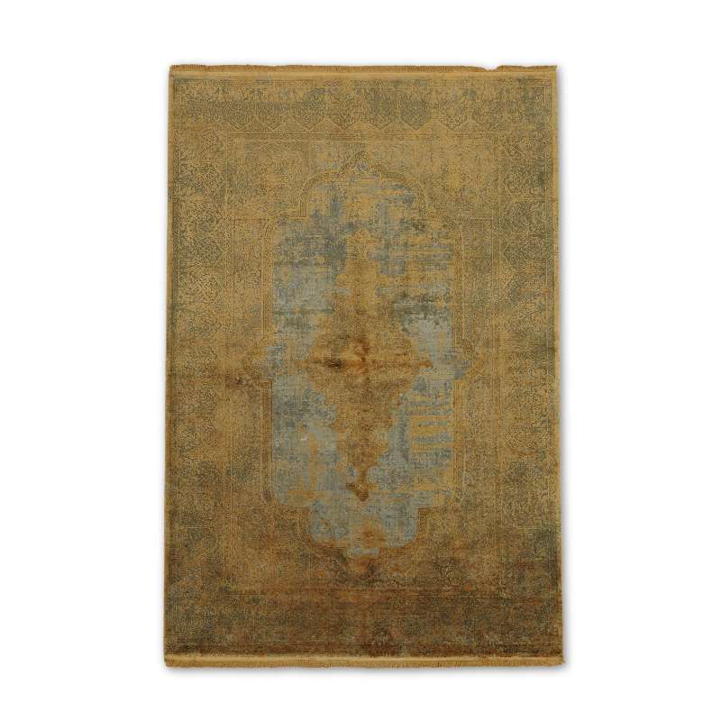 Modern Gold Part Silk Montage Rug 230 × 160 cm