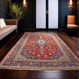 Refurbished Persian Kashan Rug 400 × 248 cm