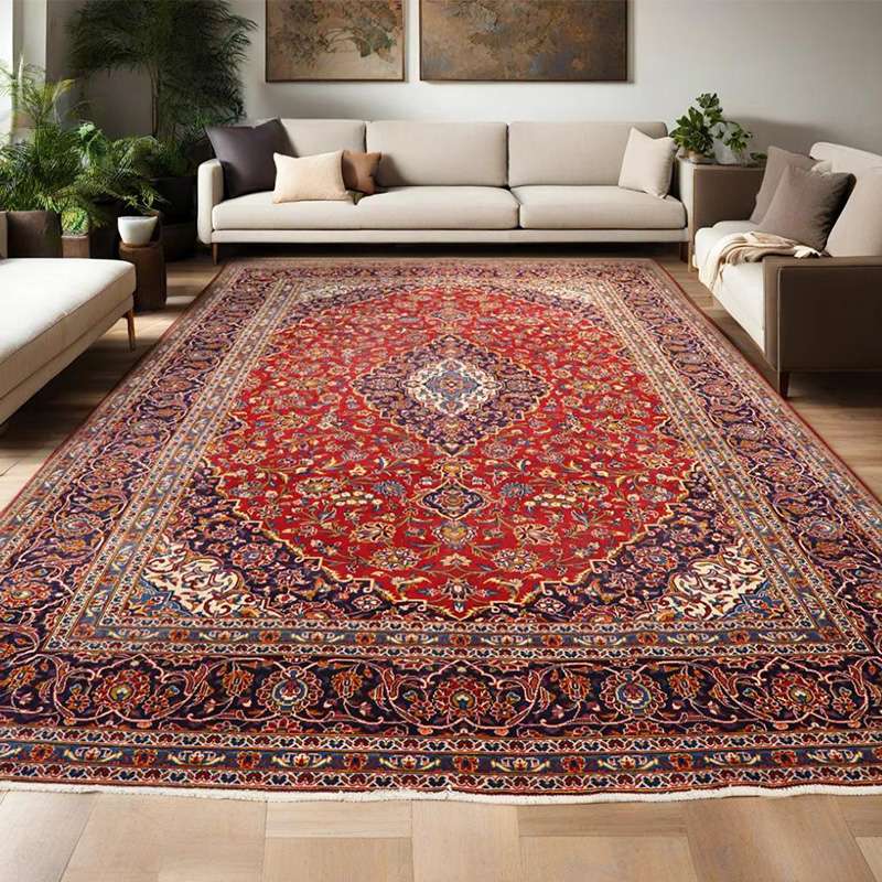 Refurbished Persian Kashan Rug 385 × 265 cm