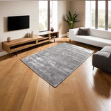 Modern Plush Pile Rugs In Grey Pianura Collection