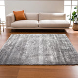 Modern Plush Pile Rugs In Grey Pianura Collection