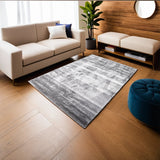 Modern Plush Pile Rugs In Grey Pianura Collection