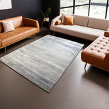 Modern Plush Pile Rugs In Light Grey Pianura Collection
