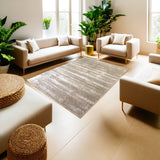 Modern Plush Pile Rugs In Dark Beige Pianura Collection