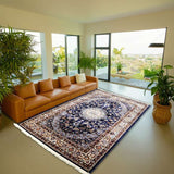 Navy Blue Pars Persian Rug Design 230 × 160 cm