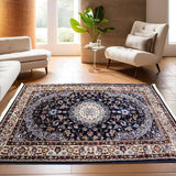 Navy Blue Pars Persian Rug Design 230 × 160 cm