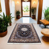 Navy Blue Pars Persian Rug Design 230 × 160 cm