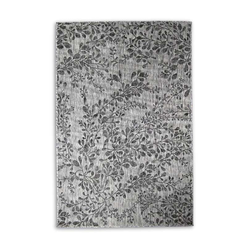 Modern Grey Vine Design Outdoor Rugs