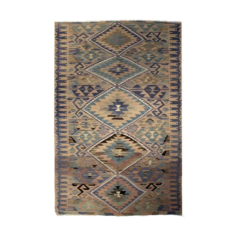 Turkish Nomadic Woolen Kilim Rug 307 × 162 cm