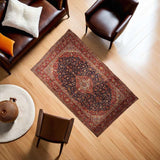Refurbished Persian Kashan Rug 406 × 240 cm