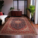 Refurbished Persian Kashan Rug 406 × 240 cm