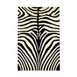 Modern Hand Tufted Zebra-Striped Rug