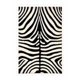 Modern Hand Tufted Zebra-Striped Rug