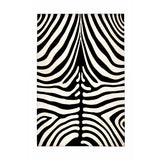 Modern Hand Tufted Zebra-Striped Rug