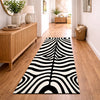Modern Hand Tufted Zebra-Striped Runner