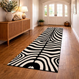Modern Hand Tufted Zebra-Striped Runner