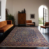 Refurbished Persian Mashad Rug 353 × 264 cm