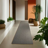 Modern Grey Indoor/Outdoor Runner 397 × 105 cm
