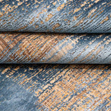 Blue Part Silk Modern Rug 230 × 150 cm