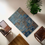 Blue Part Silk Modern Rug 230 × 150 cm