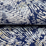 Deep Navy Blue Part Silk Alta Rug 230 × 160 cm