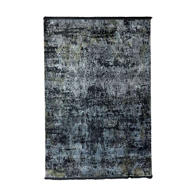 Slate Blue Part Silk Alta Collection Rug 230 × 160 cm