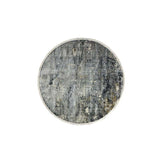 Grey & Gold Part Silk Modern Round Rug 160 × 160 cm