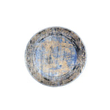 Royal Blue & Grey Part Silk Modern Round Rug 300 × 300 cm
