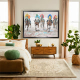 Wakaba Mutheki Horse Racing Oil Painting 120 × 90 cm