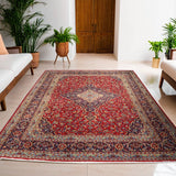 Red Persian Kashan Rug Refurbished Collection 391 × 295 cm