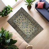 Neutral Persian Kashan Rug Refurbished Collection 334 × 231 cm