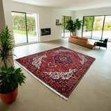 Red Persian Bakhtiar Rug Refurbished Collection 365 × 265 cm