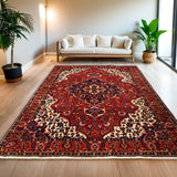 Red Persian Bakhtiar Rug Refurbished Collection 365 × 265 cm
