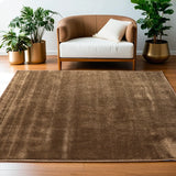 Modern Plush Pile Rugs In Brown Pianura Collection