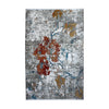 Multi-coloured Grey & Rust Abstract Floral Rug Design 290x200cm