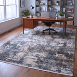 Ivory & Grey Abstract Distressed Rug Design 230x160cm - photo 2