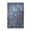 Grey & Teal Blue Caspian Distressed Persian Medallion Rug Design 230 × 160 cm